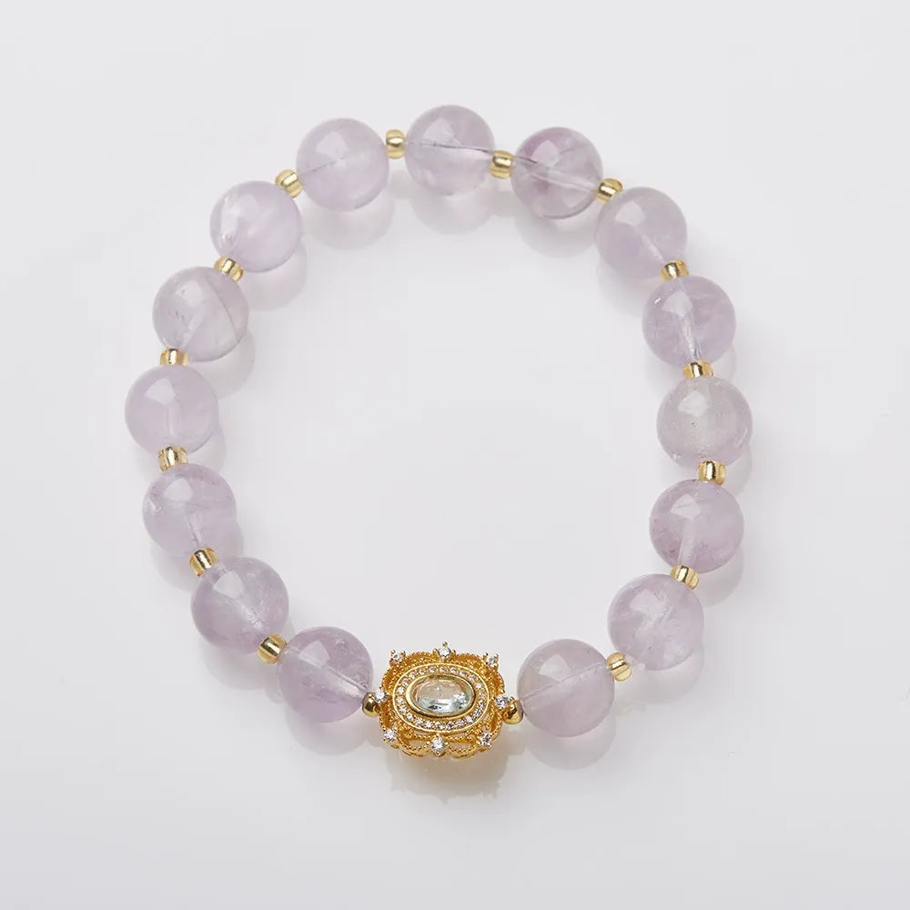 Auspicious purple jade bracelet