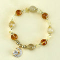 Citrine star and moon bracelet
