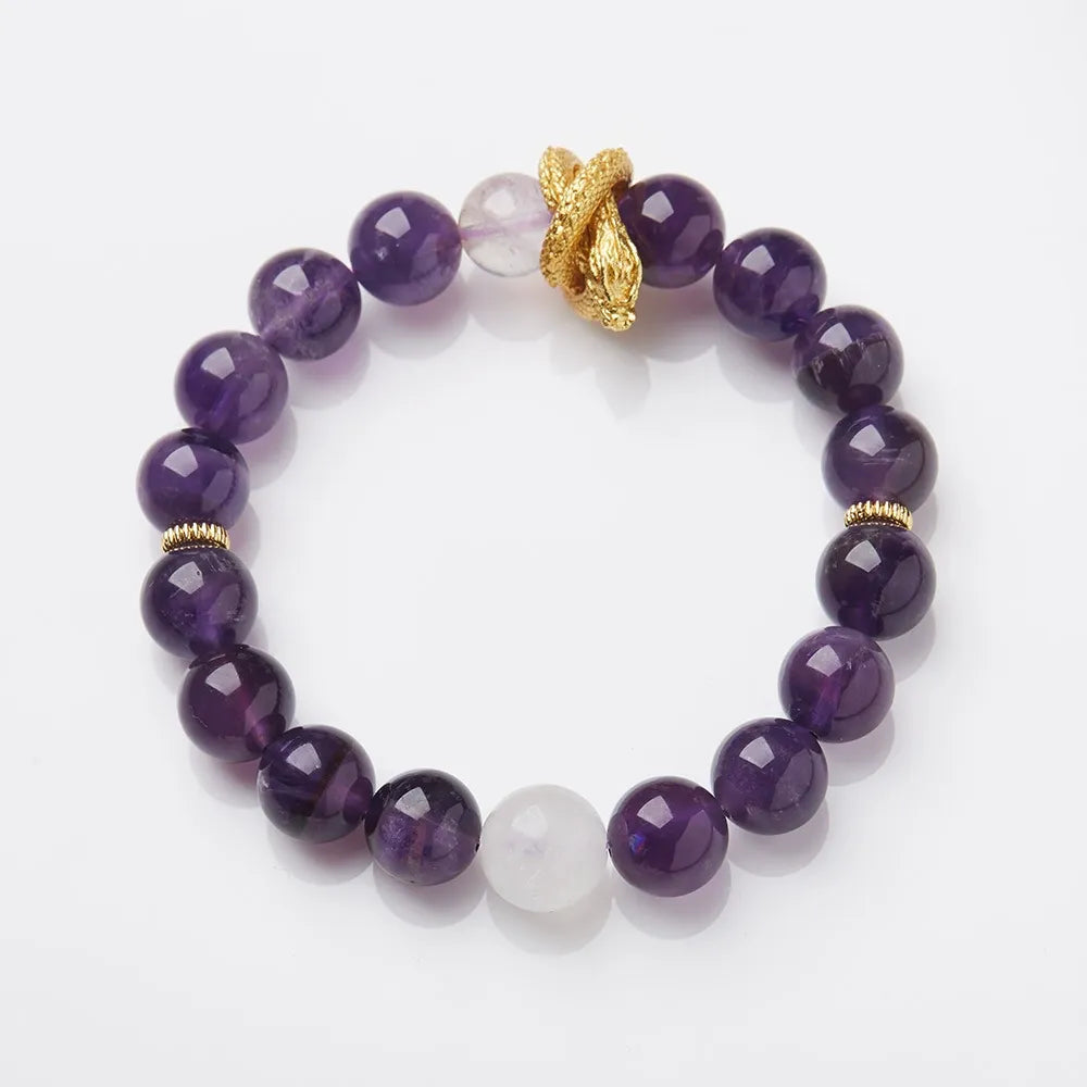 Dragon Ball Purple Jade Bracelet