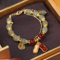 Hetian Jade Happiness Blessing Wealth String Bracelet