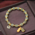 Hetian Jade Happiness Blessing Wealth String Bracelet