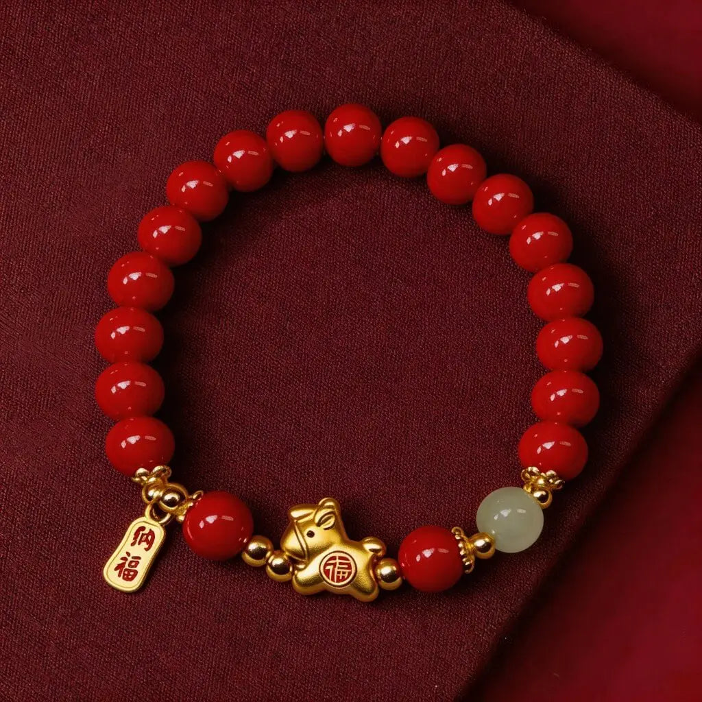 Lucky cinnabar bracelet