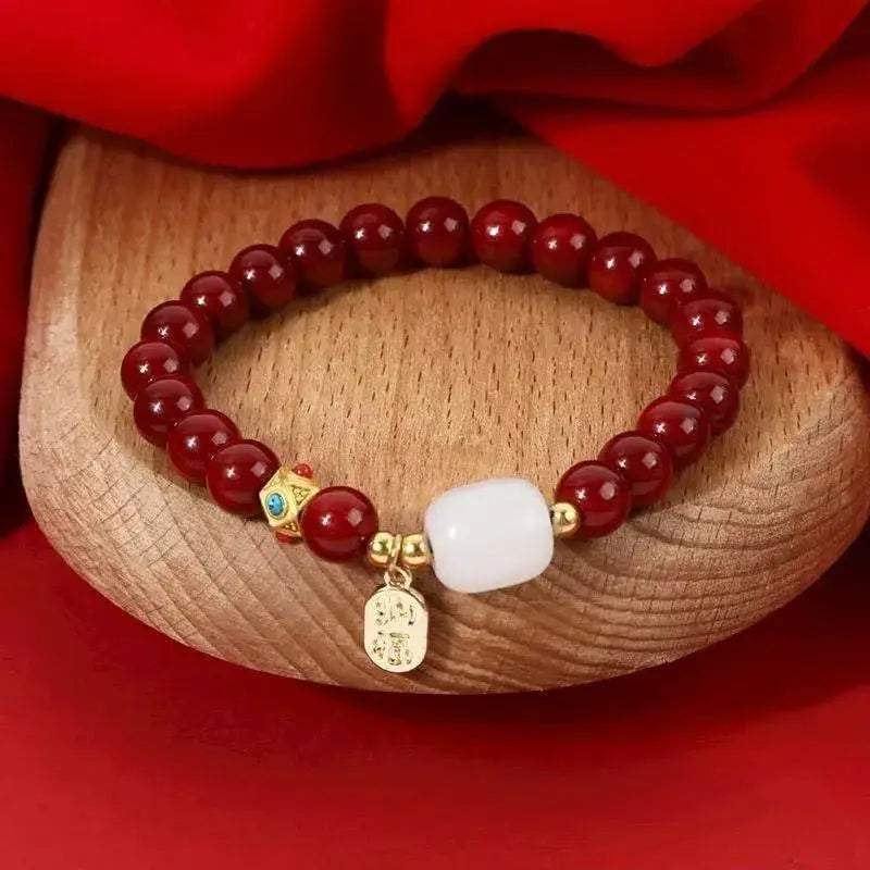 Wealth and Fortune cinnabar Bracelet