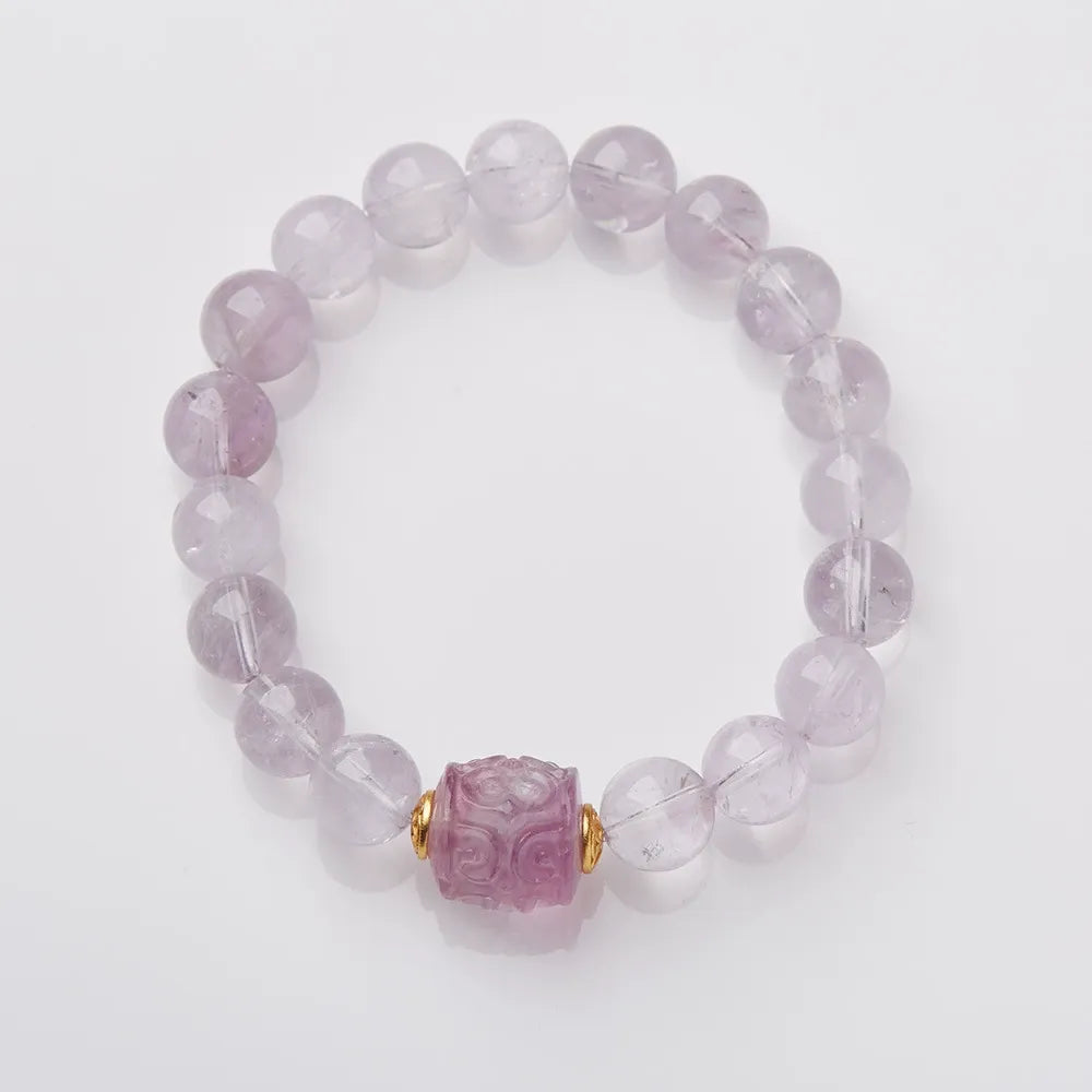 Wealth source purple jade bracelet