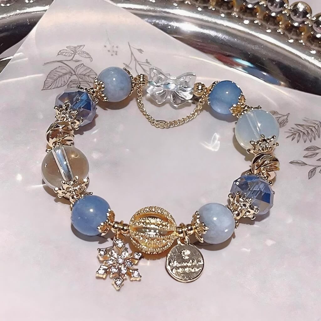 White crystal bow bracelet